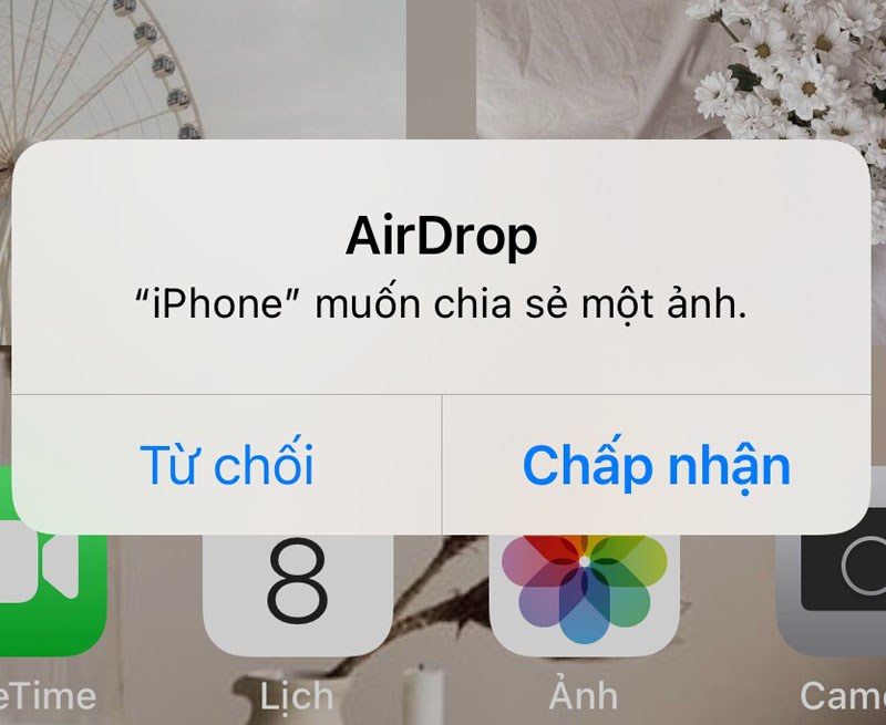 Chọn Chấp nhận hoặc Từ chối